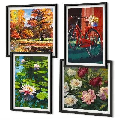 Set van posters met lijst Herfstkleuren Lelievijver set van posters met lijst