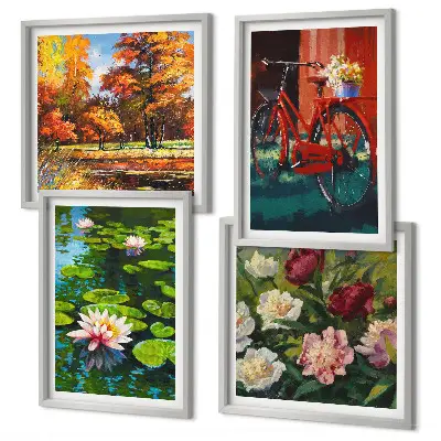 Set van posters met lijst Herfstkleuren Lelievijver set van posters met lijst