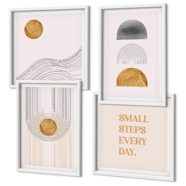 Set van posters met lijst Abstracte geometrische vormen