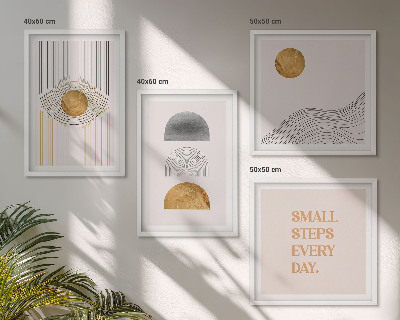 Set van posters met lijst Abstracte geometrische vormen