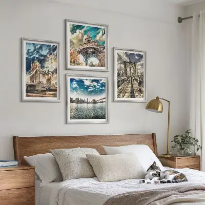 Set van posters met lijst Torenbruggen in Europese steden