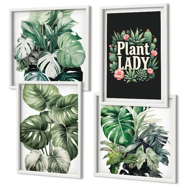 Posterset met lijsten Tropische planten set van posters met lijst