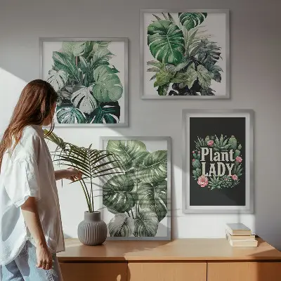 Posterset met lijsten Tropische planten set van posters met lijst