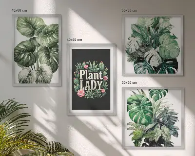 Posterset met lijsten Tropische planten set van posters met lijst