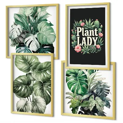 Posterset met lijsten Tropische planten set van posters met lijst