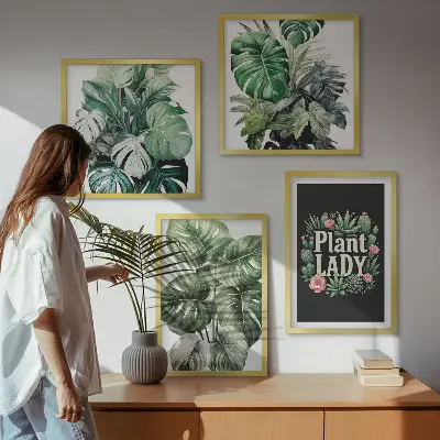 Posterset met lijsten Tropische planten set van posters met lijst