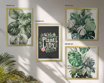 Posterset met lijsten Tropische planten set van posters met lijst