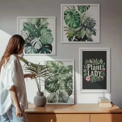 Posterset met lijsten Tropische planten set van posters met lijst