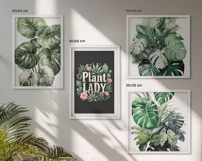 Posterset met lijsten Tropische planten set van posters met lijst