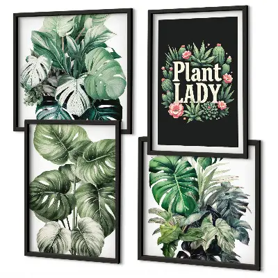 Posterset met lijsten Tropische planten set van posters met lijst