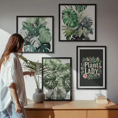 Posterset met lijsten Tropische planten set van posters met lijst