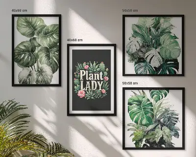 Posterset met lijsten Tropische planten set van posters met lijst