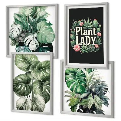 Posterset met lijsten Tropische planten set van posters met lijst