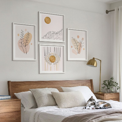 Set van posters met lijst Minimalistische planttekeningen