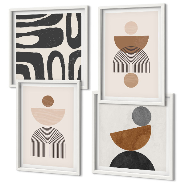 Set van posters met lijst Abstracte boho-stijl