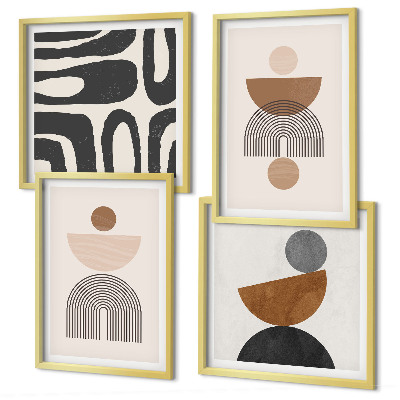 Set van posters met lijst Abstracte boho-stijl