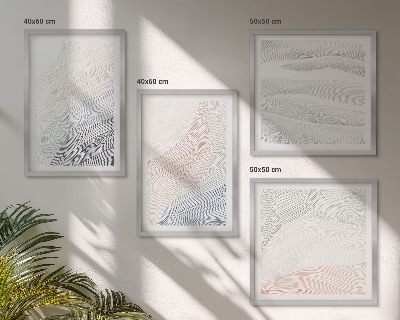 Set van posters met lijst Abstracte pastelkleurige golven