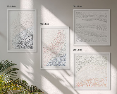 Set van posters met lijst Abstracte pastelkleurige golven