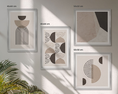 Meerluik in lijst Abstracte geometrische patronen
