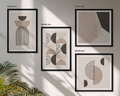 Meerluik in lijst Abstracte geometrische patronen