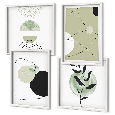 Meerluik in lijst Abstracte vormen en kleuren