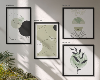 Meerluik in lijst Abstracte vormen en kleuren