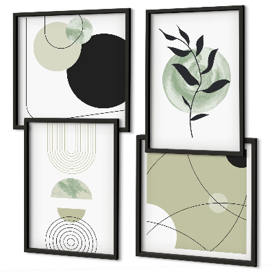 Set van posters met lijst Abstracte plantmotieven
