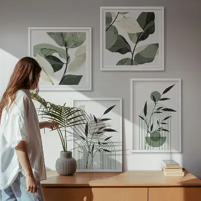 Boho plantencomposities meerluik in lijst