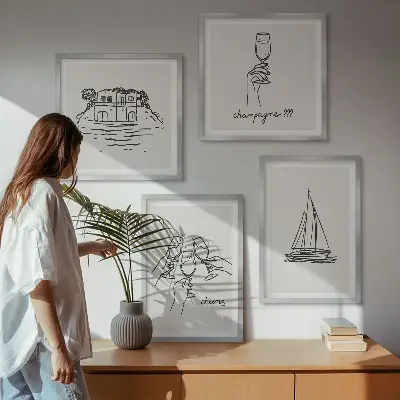 Huis op het water toast zeilboot meerluik in lijst