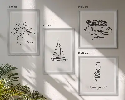 Huis op het water toast zeilboot meerluik in lijst