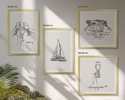 Huis op het water toast zeilboot meerluik in lijst