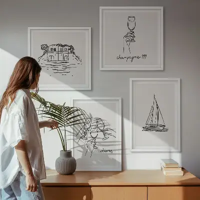 Huis op het water toast zeilboot meerluik in lijst