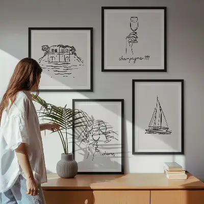 Huis op het water toast zeilboot meerluik in lijst