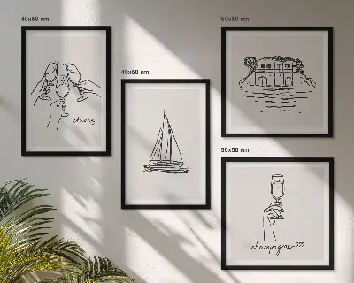 Huis op het water toast zeilboot meerluik in lijst