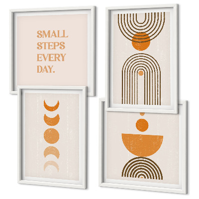 Set van posters met lijst Minimalistische boho-patronen