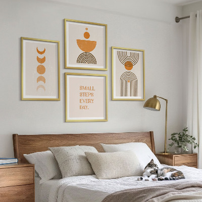 Set van posters met lijst Minimalistische boho-patronen