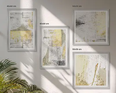 Abstracte minimalistische patronen meerluik in lijst