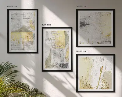 Abstracte minimalistische patronen meerluik in lijst