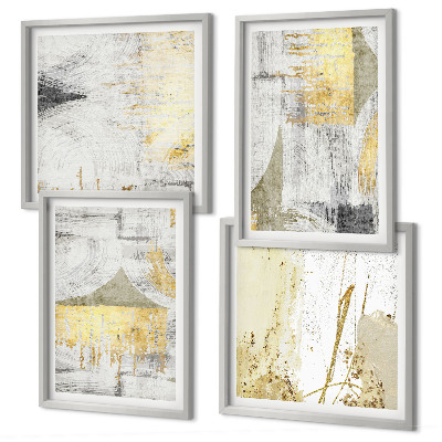 Meerluik in lijst Abstracte minimalistische patronen