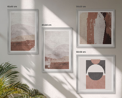 Set van posters met lijst Abstracte bruine patronen