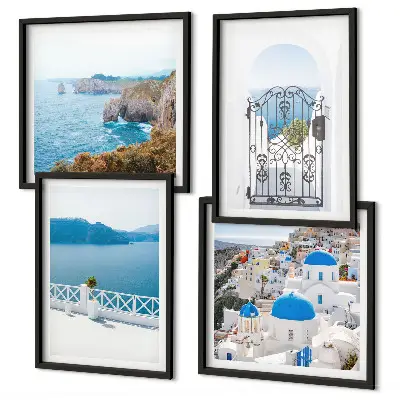 Zee-architectuur van Griekenland set van posters inclusief lijst
