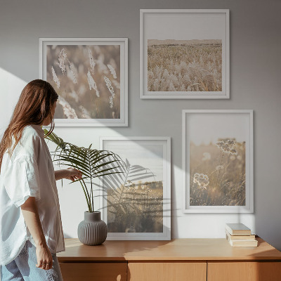 Meerluik in lijst Landschapsgras, bloemen, warmte
