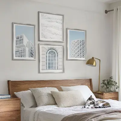 Posterset met lijsten moderne architectuur en geometrie