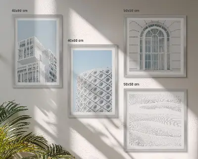 Posterset met lijsten moderne architectuur en geometrie
