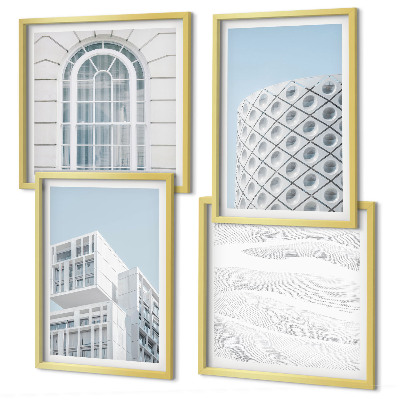 Set van posters met lijst Moderne architectuur geometrie