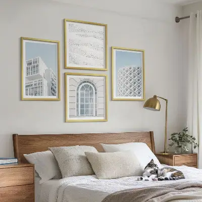 Posterset met lijsten moderne architectuur en geometrie