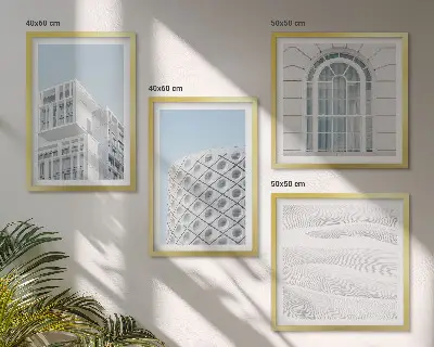 Posterset met lijsten moderne architectuur en geometrie