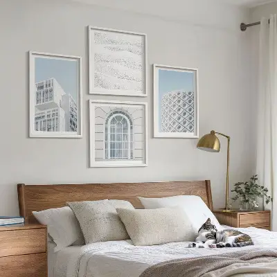 Posterset met lijsten moderne architectuur en geometrie