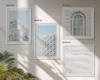 Posterset met lijsten moderne architectuur en geometrie