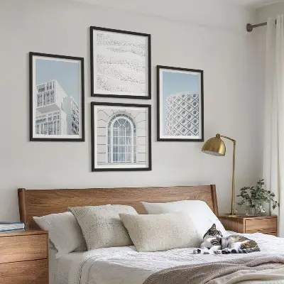 Posterset met lijsten moderne architectuur en geometrie